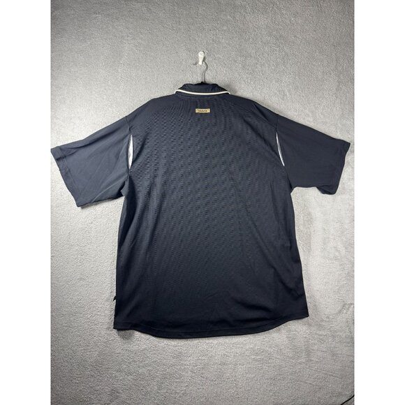 NFL Team Apparel New Orleans Saints Polo Shirt 2XL Black & White Polyester Mens - Picture 3 of 5